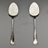 Around 1890 English antique silver plate jam spoon pair in case